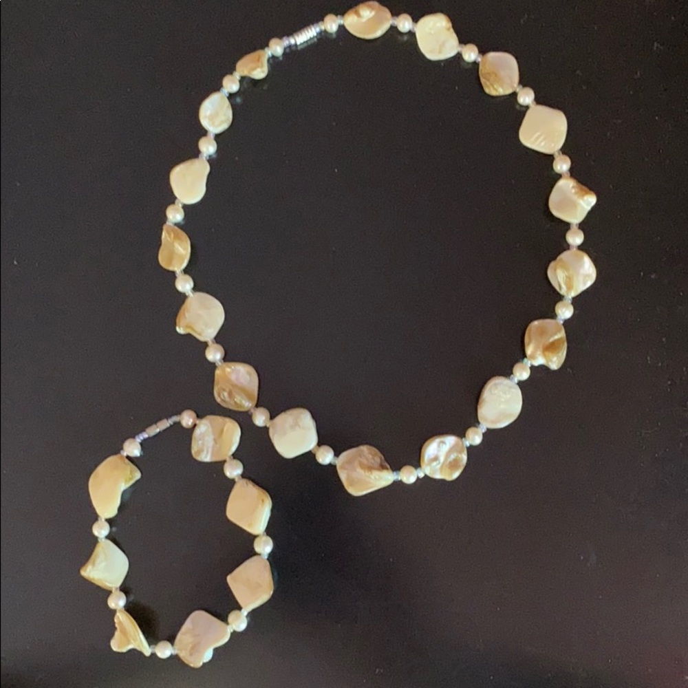 Matching necklace bracelet set